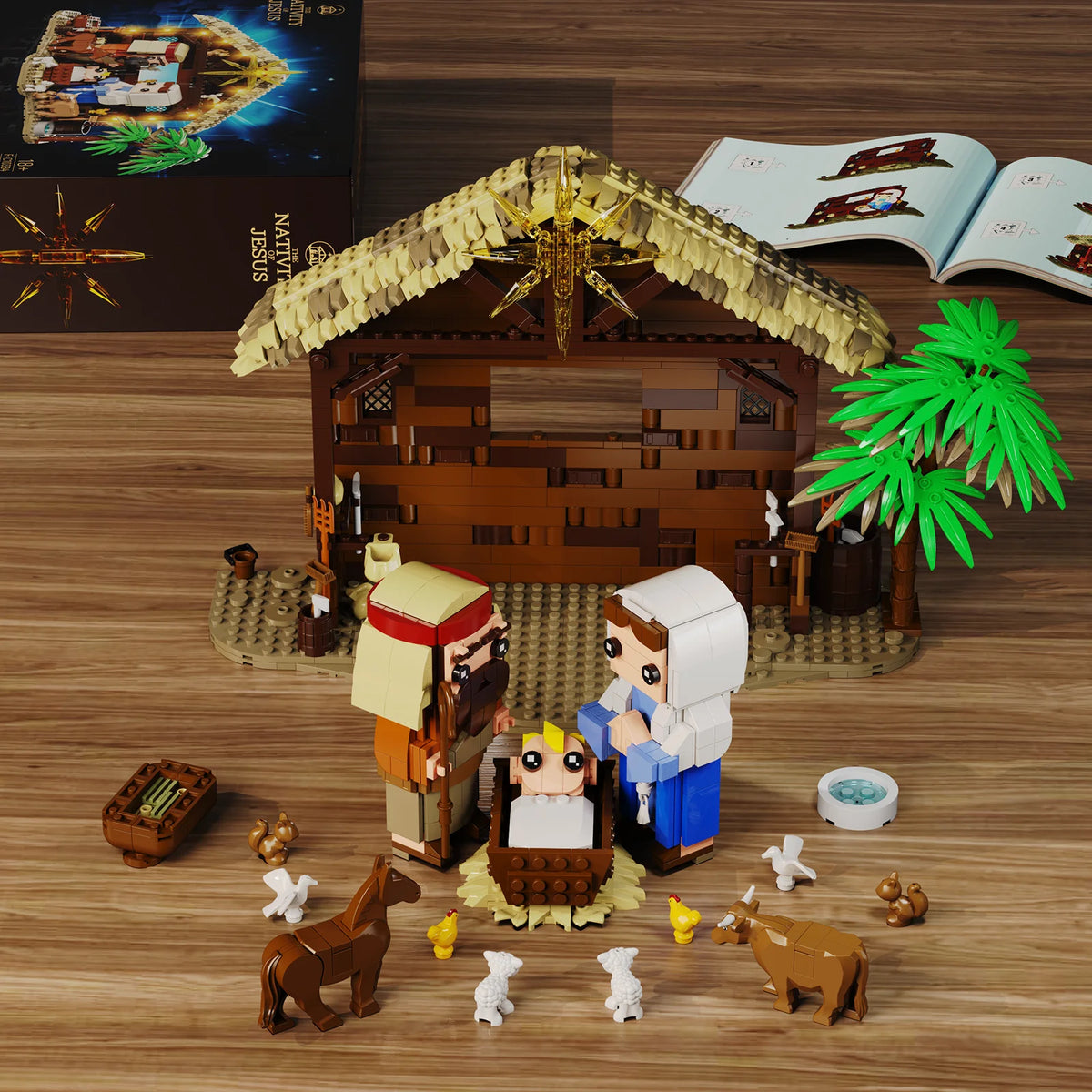 Nativity Jesus Building Block Set for Bible Story Home Decor