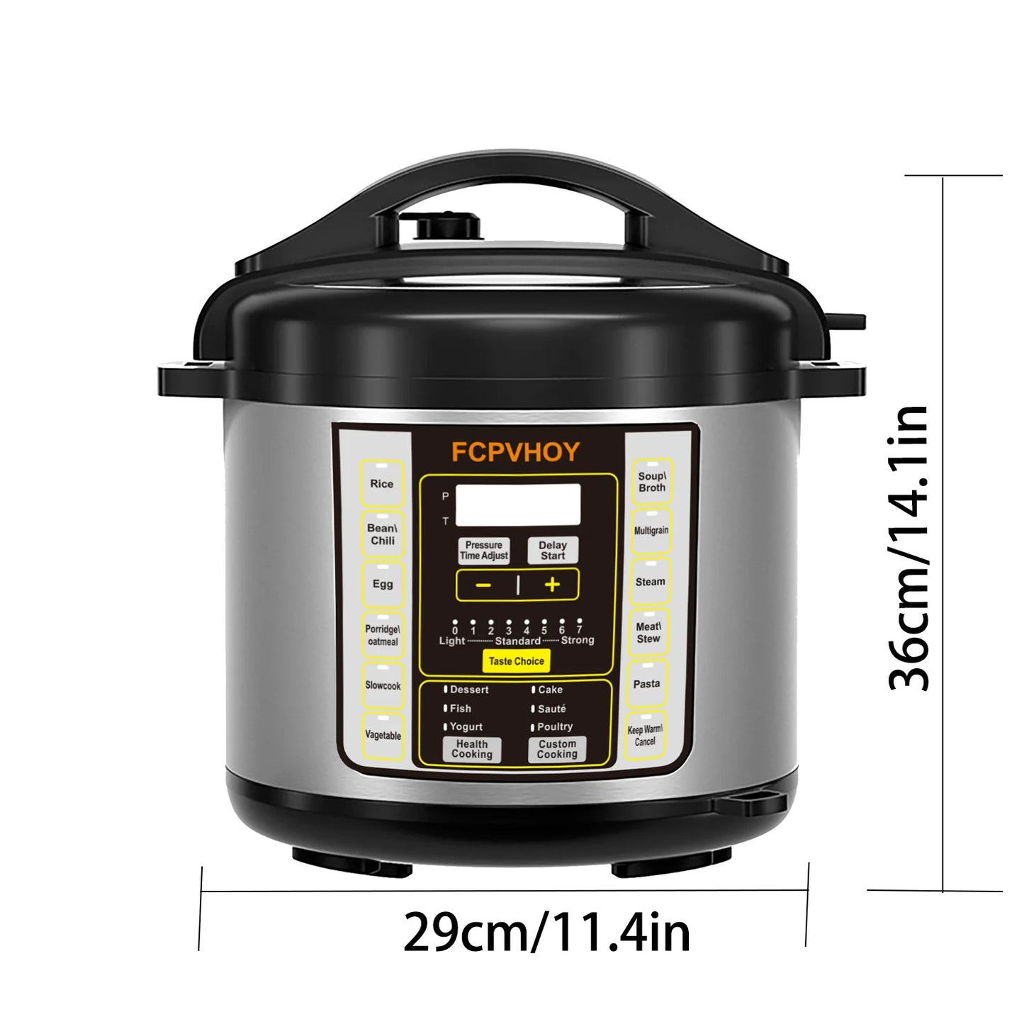 Electric Pressure Cooker 6Qt 9in1 Stainless Steel