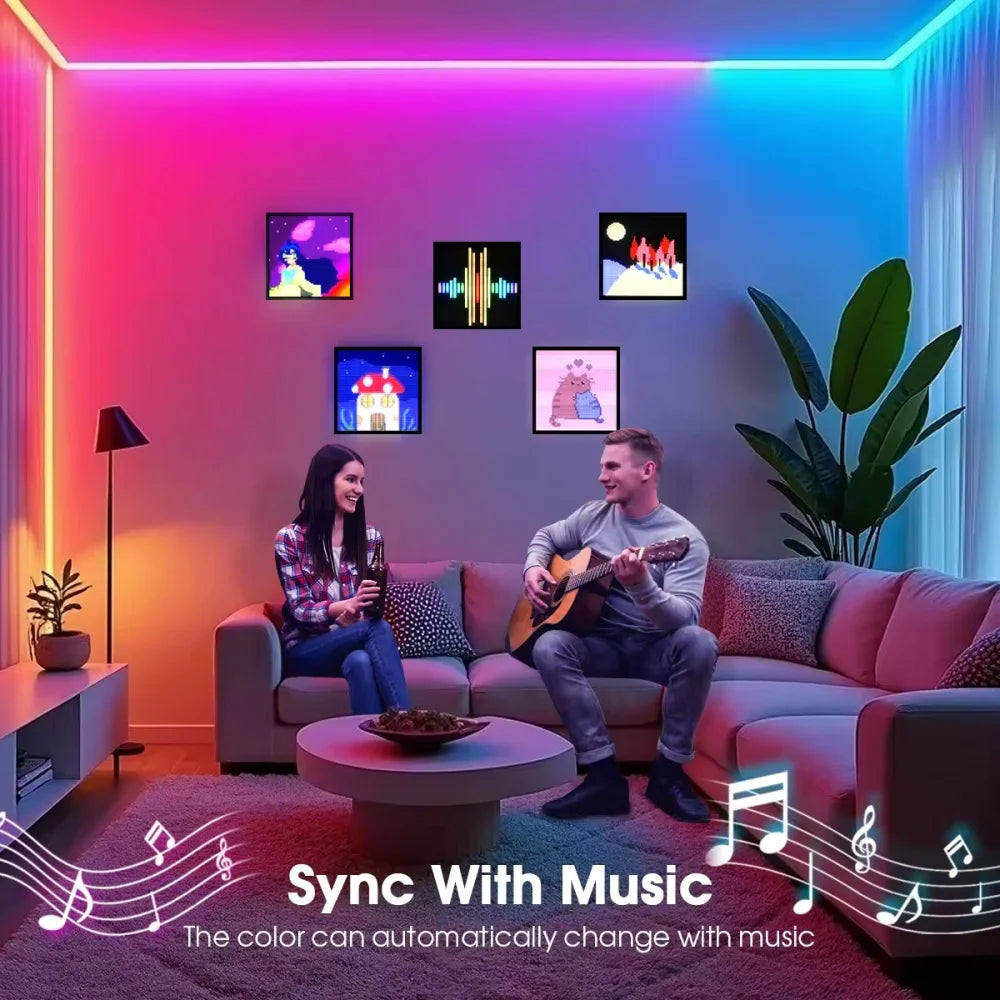 Programmable LED Pixel Display for Custom Text and Animated Art