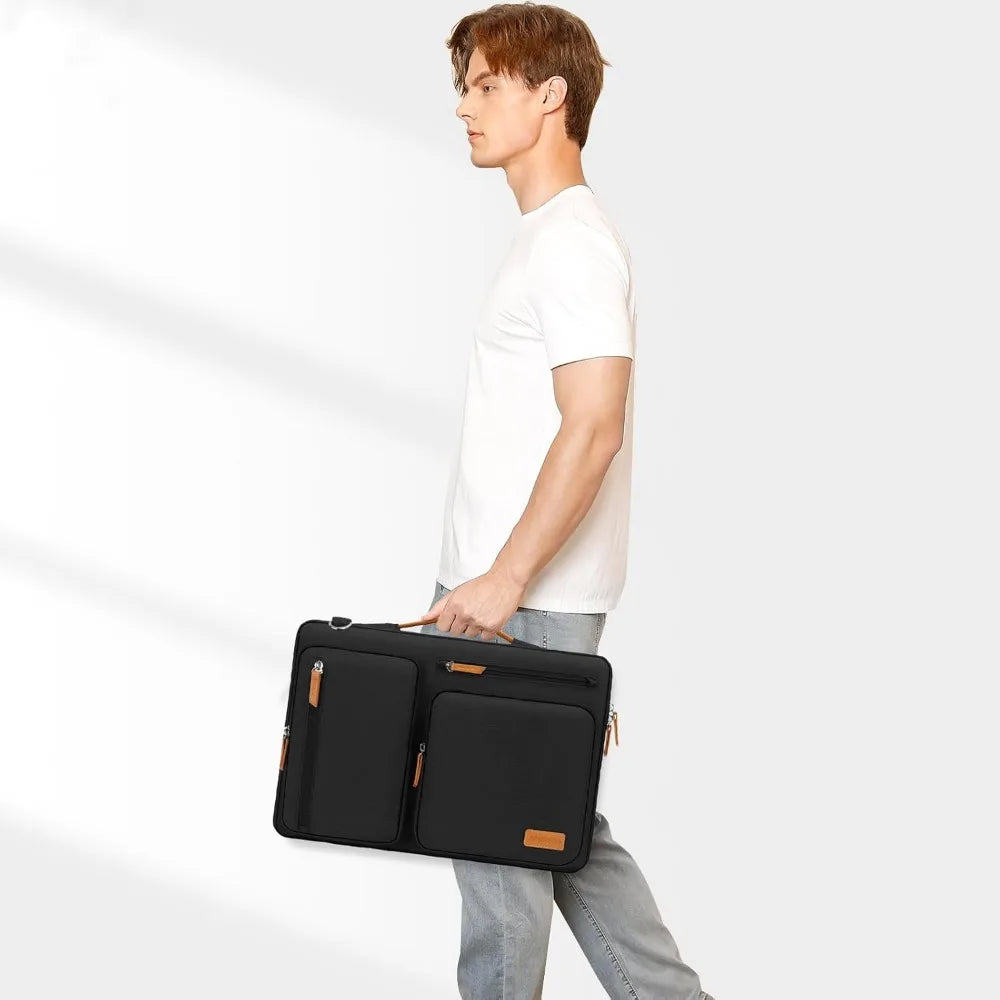 Protective Laptop Shoulder Bag 15.6 Inch Messenger Bag With Zipper Pockets