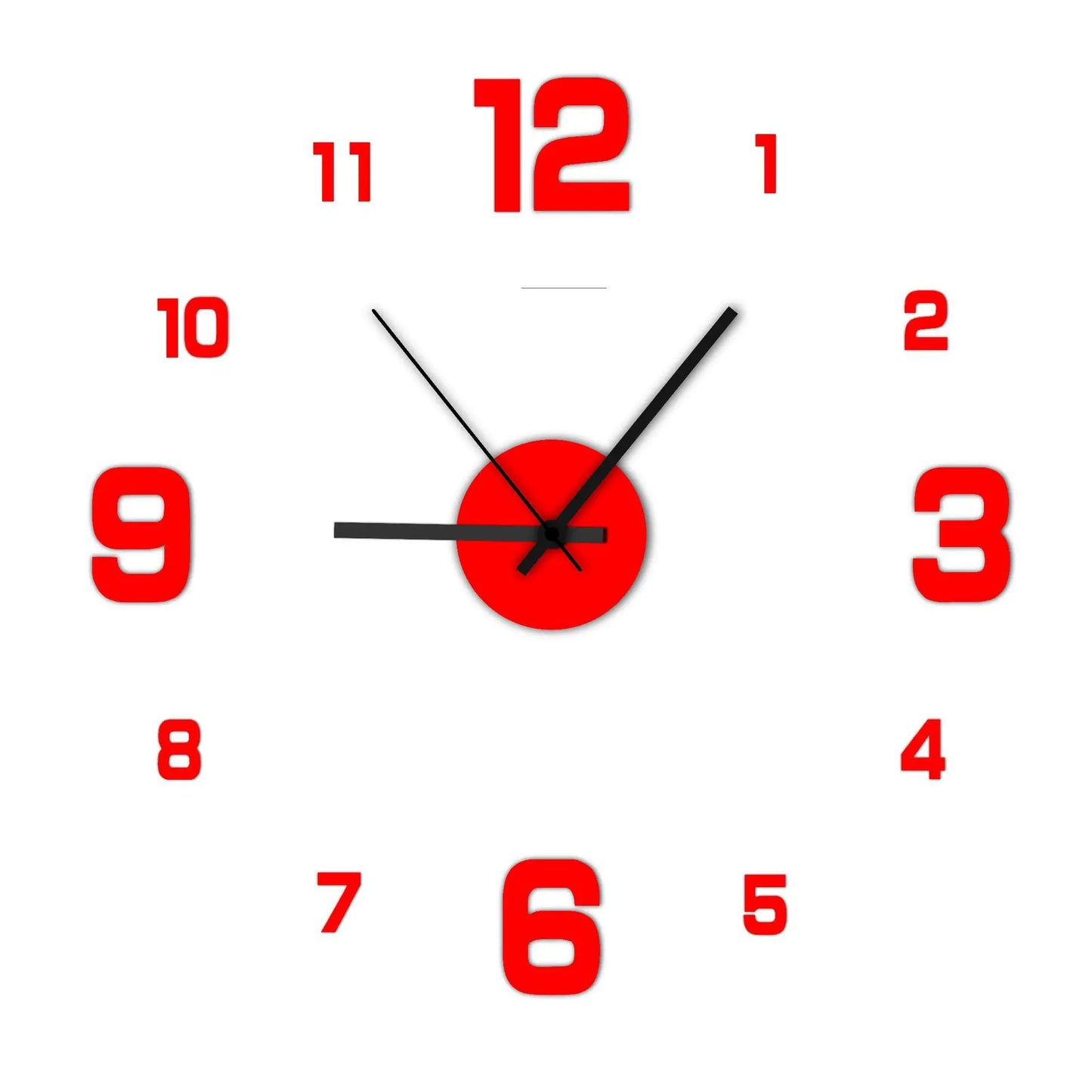 Creative Frameless DIY Wall Clock Decal Antique Style Silent Digital Acrylic For Home Office Decoration