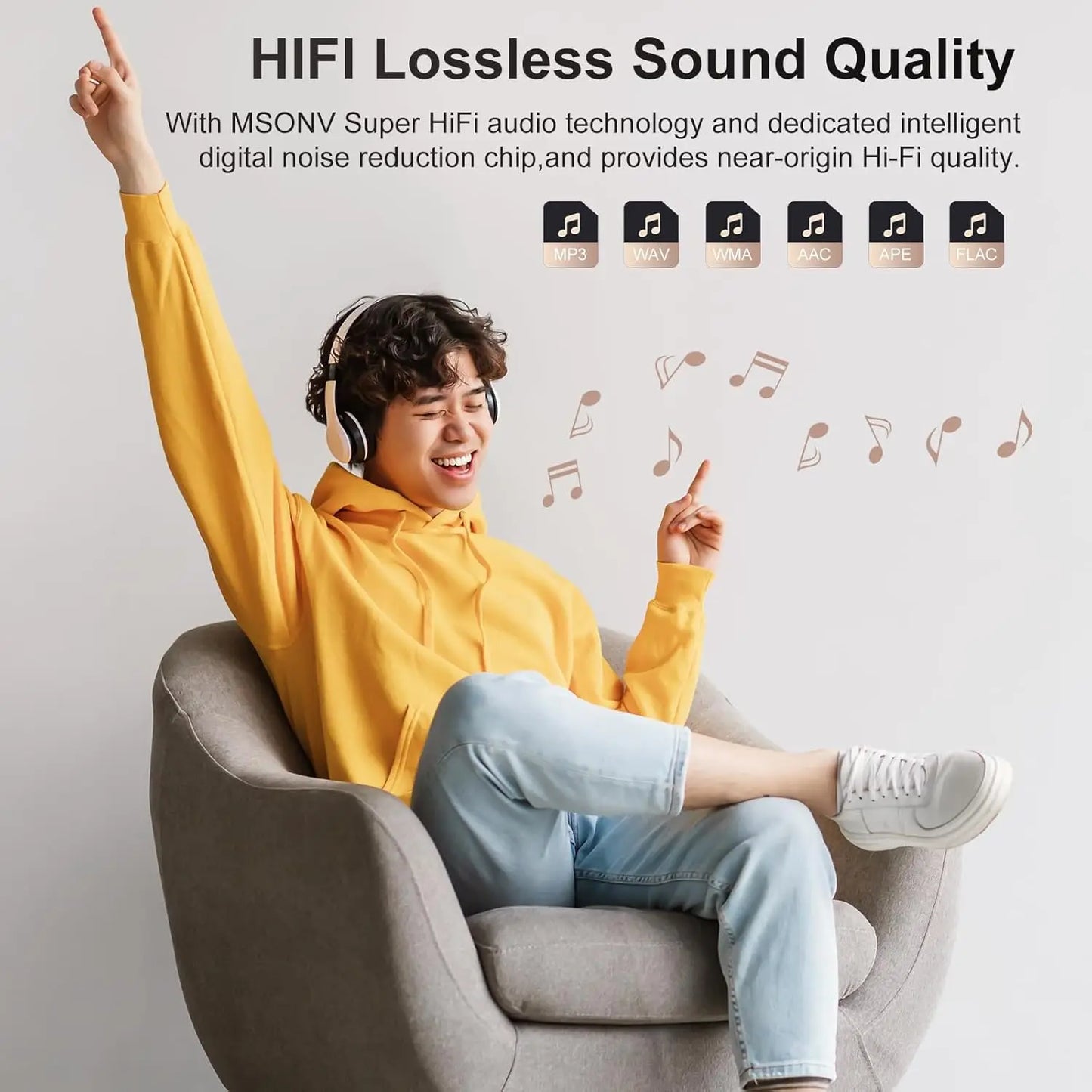 Mechen Portable Mp3 Player Bluetooth 5.3 Touchscreen And Speakers