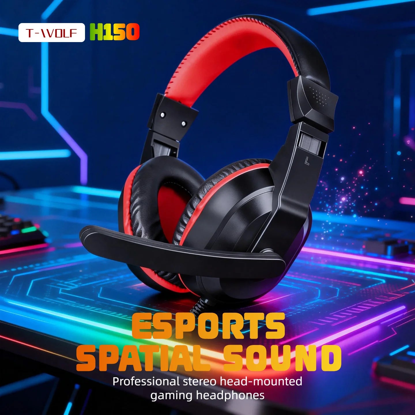 Premium Wired Gaming Headset With Immersive Surround Sound And Microphone