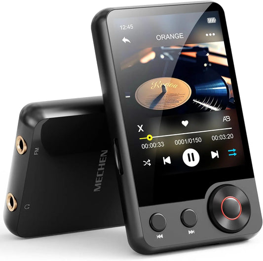 Mechen Portable Mp3 Player Bluetooth 5.3 Touchscreen And Speakers
