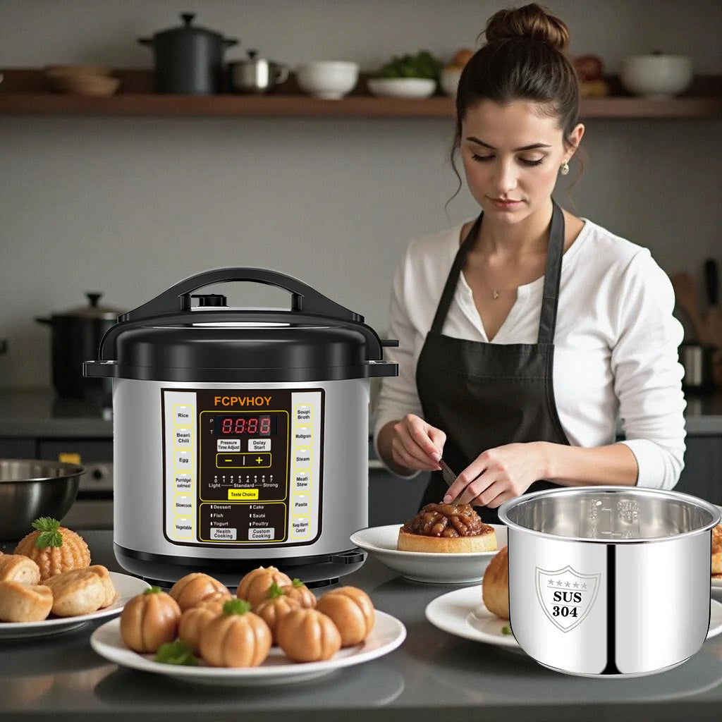 Electric Pressure Cooker 6Qt 9in1 Stainless Steel