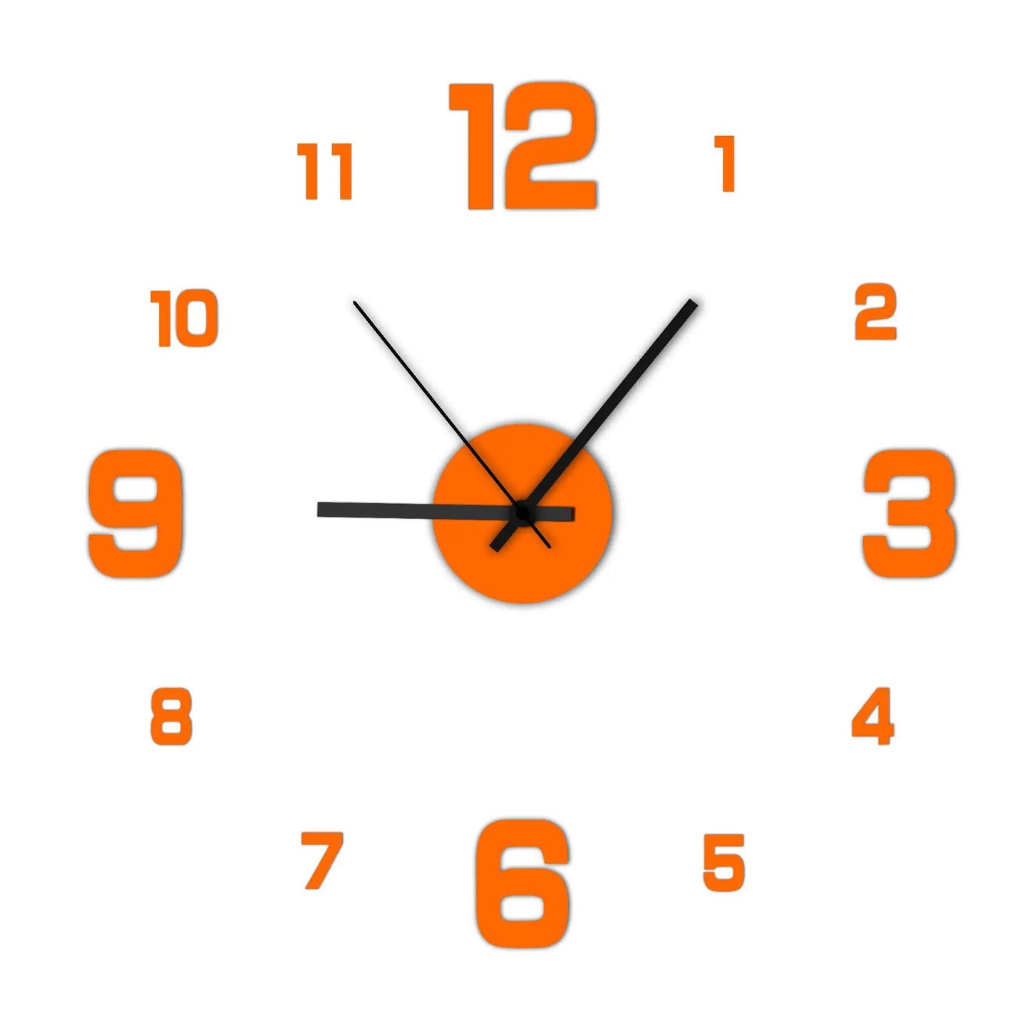 Creative Frameless DIY Wall Clock Decal Antique Style Silent Digital Acrylic For Home Office Decoration