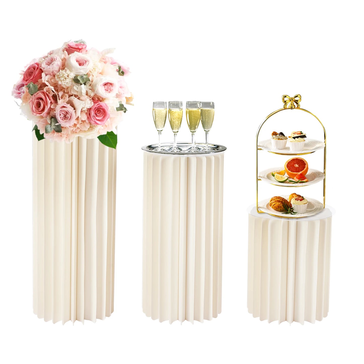 Foldable Cardboard Flower Stands And Centerpieces For Weddings