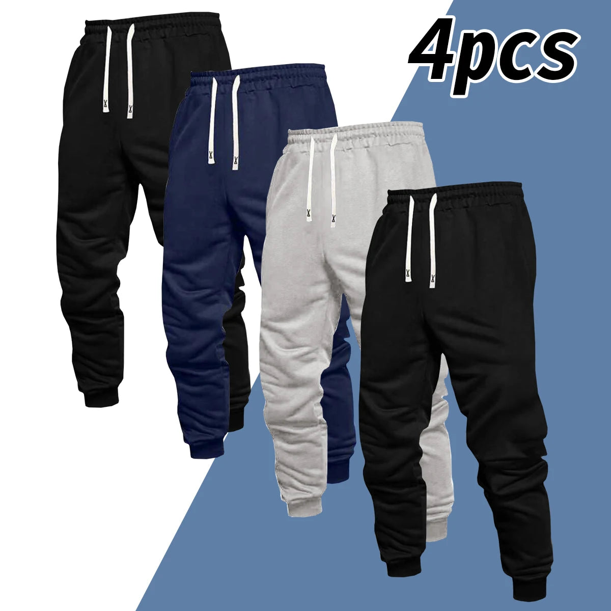Men's Casual Outdoor Sports Jogger Pants With Drawstring Waist