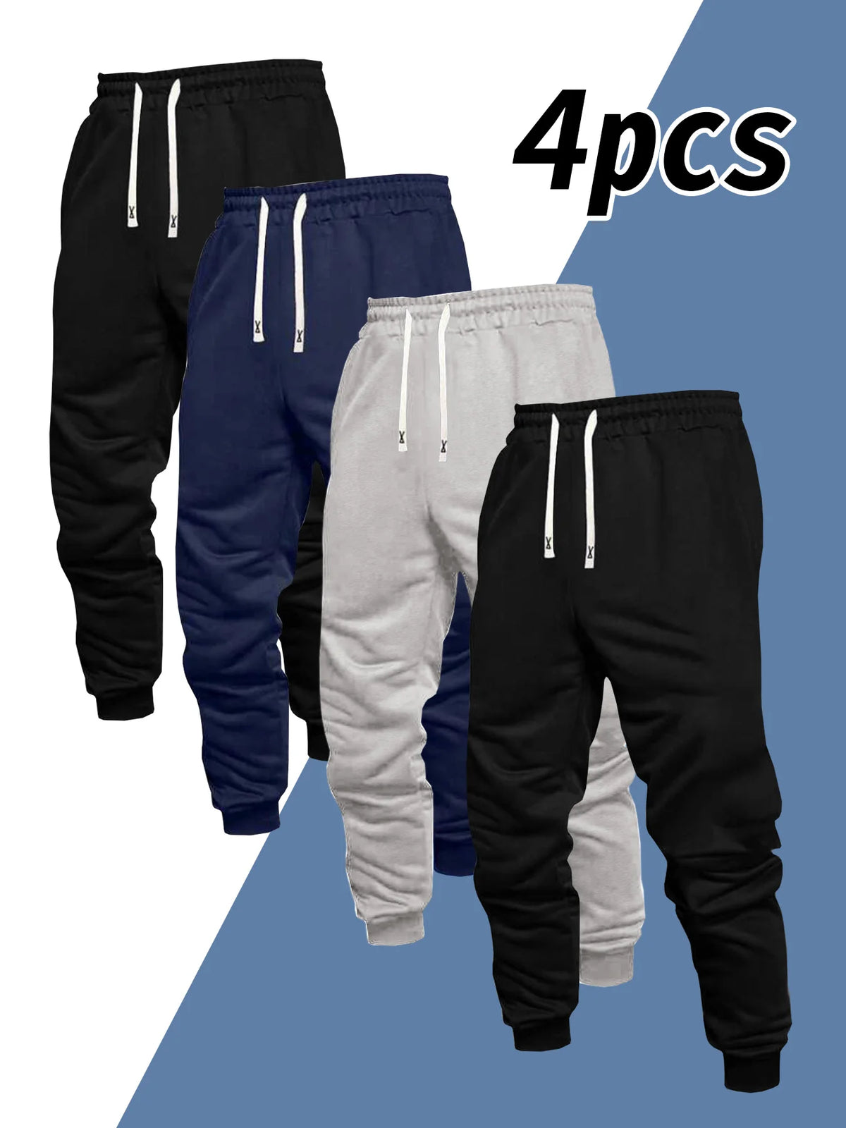 Men's Casual Outdoor Sports Jogger Pants With Drawstring Waist