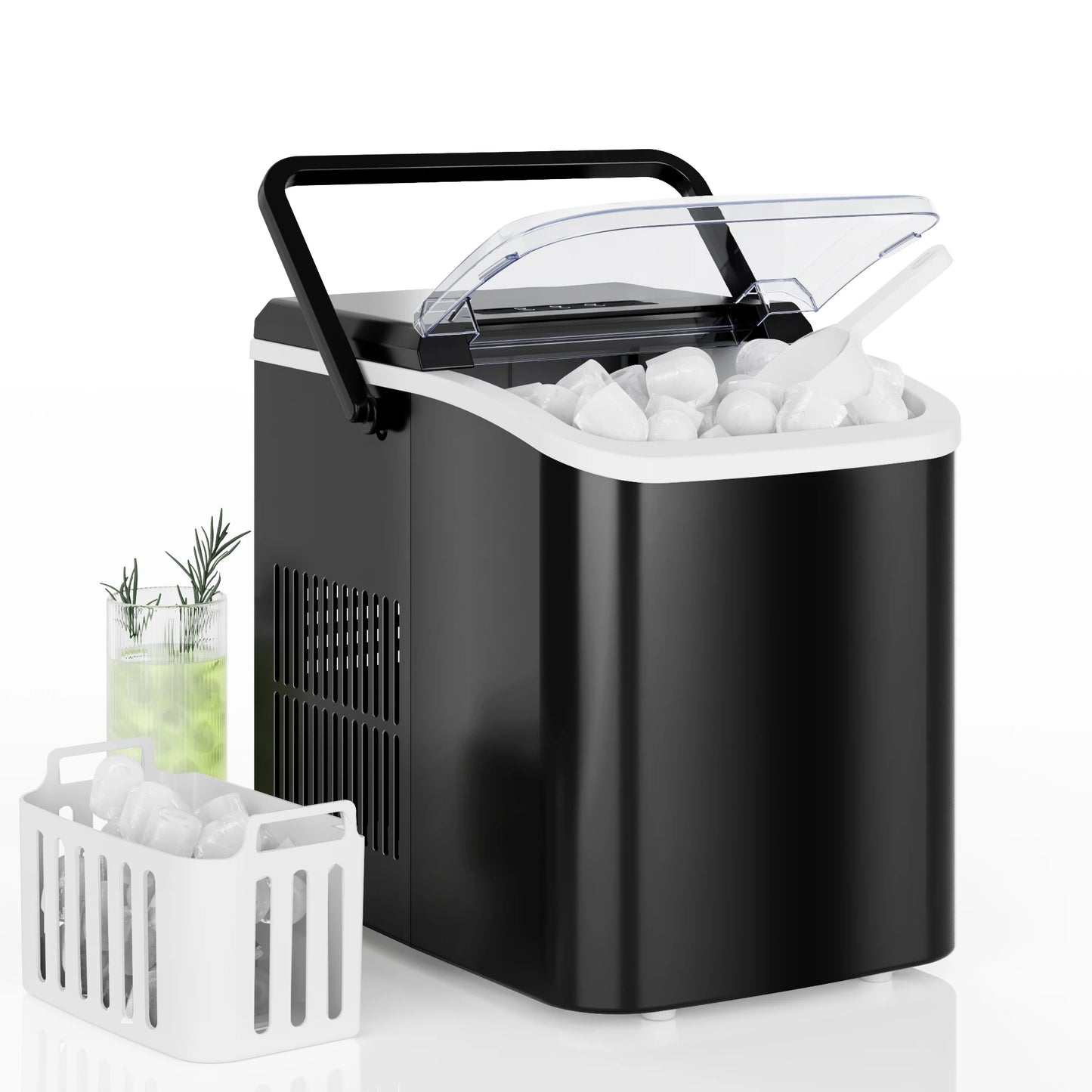 Jhk Portable Countertop Ice Maker For Home And Camping