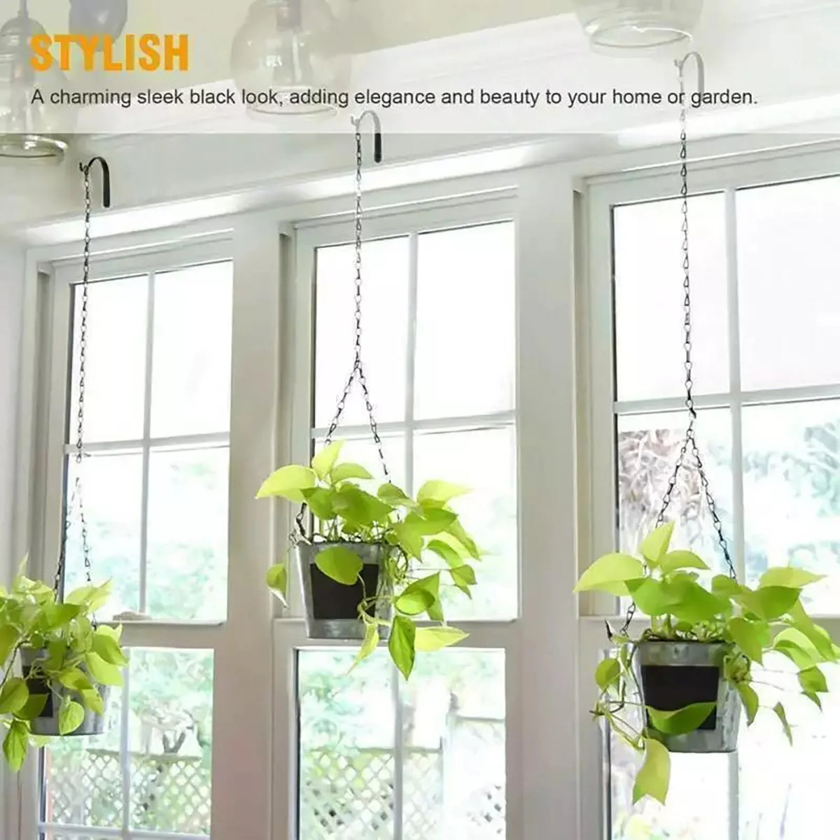 Wrought Iron Wall Hook Brackets for Hanging Plants and Lanterns