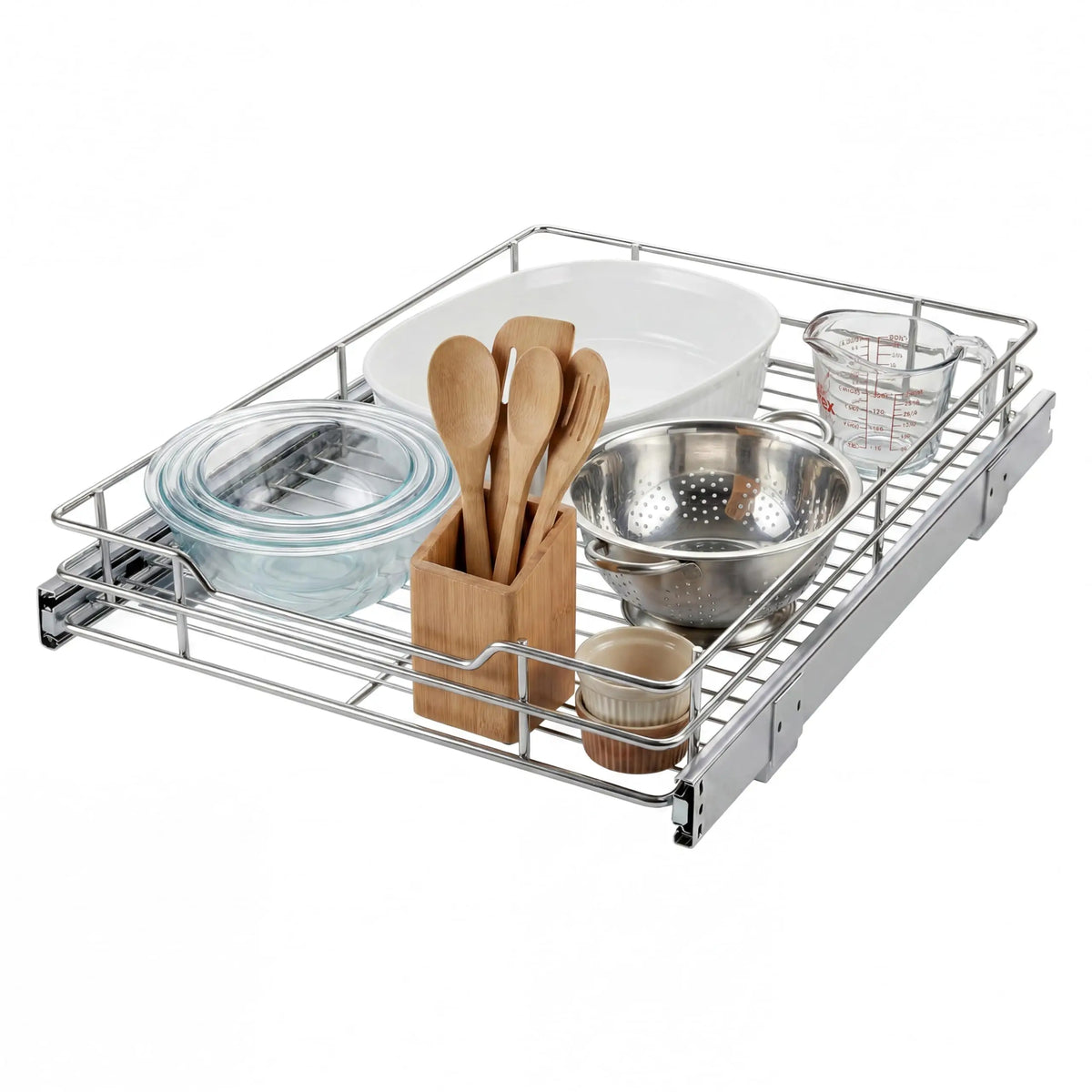 HiMISS Pull Out Cabinet Organizer Heavy Duty Sliding Storage Shelf
