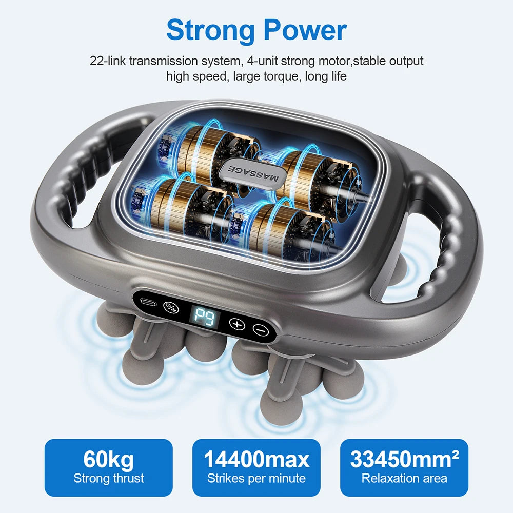 Iebilif 22 Heads Fascia Gun Deep Tissue Muscle Massager Wireless