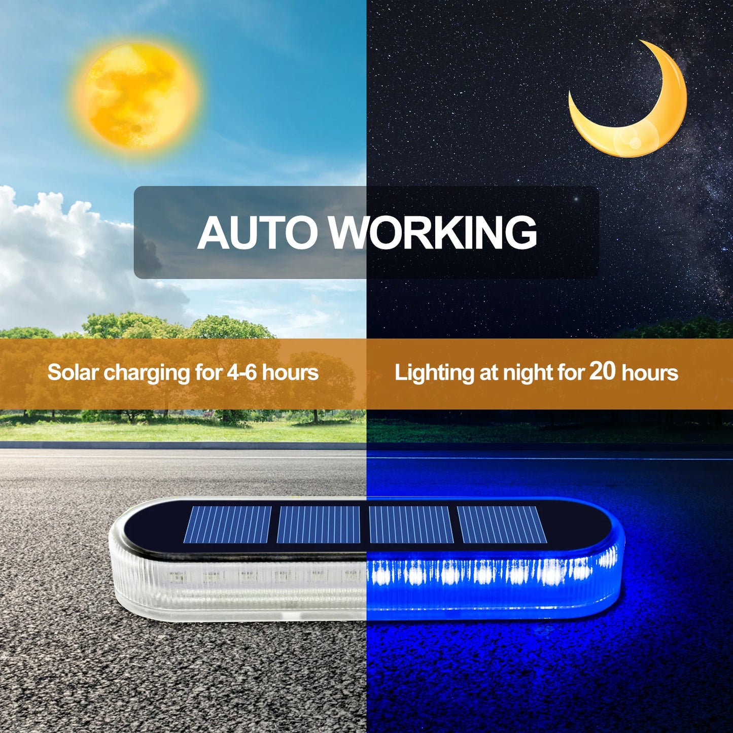 Solar LED Deck Lights Auto On Off Waterproof Outdoor Ground Step