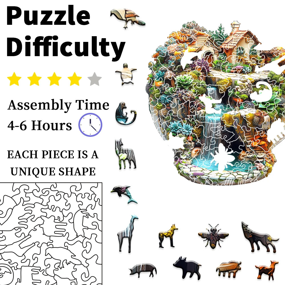 Supretty Magical Teacup Village Wooden Jigsaw Puzzle