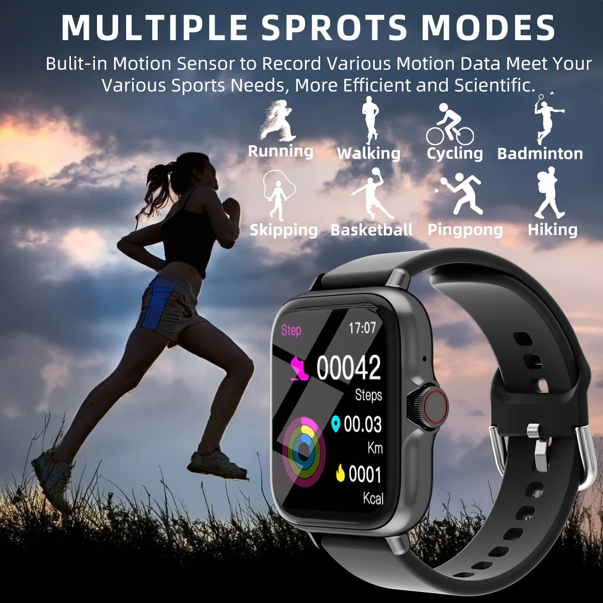 Smart Watch With Call Alerts And Sleep Monitor iPhone Android
