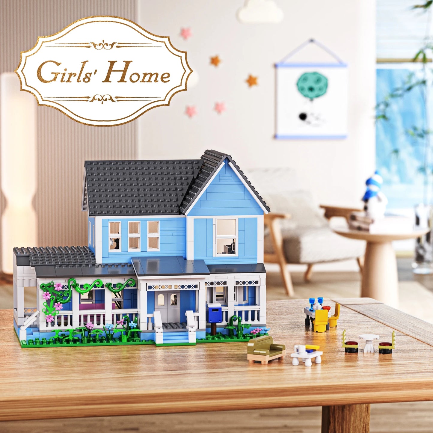 Palace Architecture Building Blocks Desktop Ornament Model Set