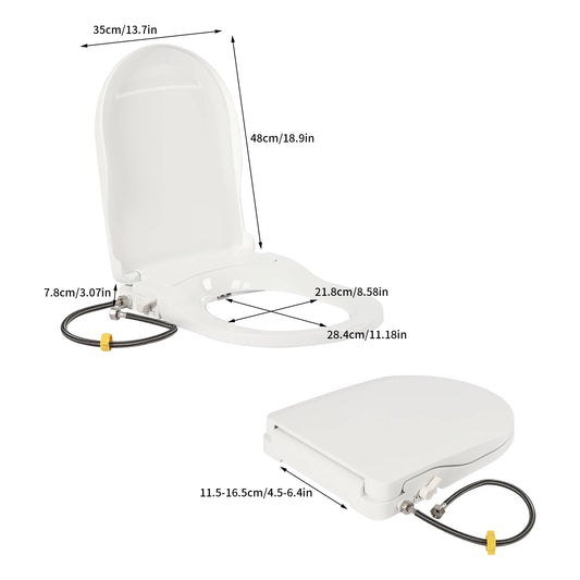 Non-Electric Dual Nozzle Bidet Toilet Seat