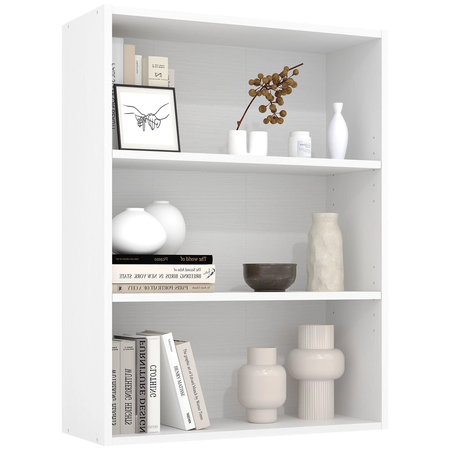 JHK Modern Wooden Floor Standing Bookcase Home Office Storage