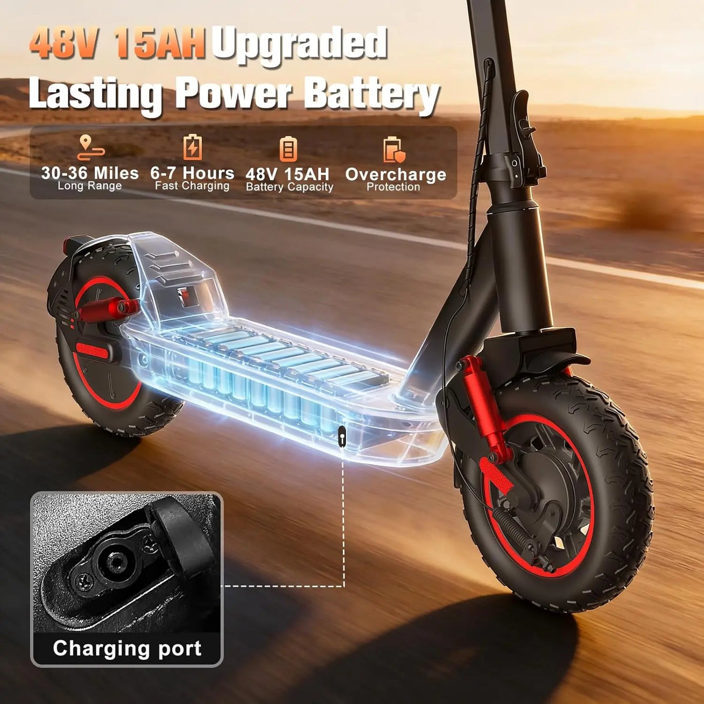 OBX 1200W Off Road Electric Scooter With Dual Suspension