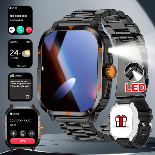 Smart Watch Wireless Bluetooth Calling Sports Fitness Tracker With Flashlight