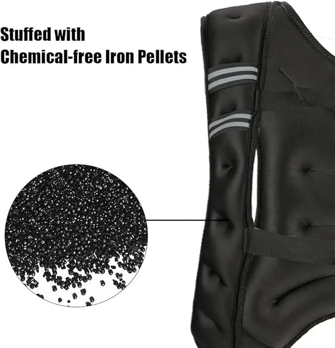 Weighted Vest With 12 To 30 Lbs Adjustable Weights