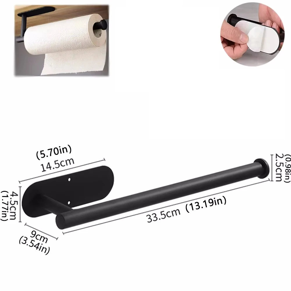 Metal Adhesive Paper Towel Holder For Kitchen Storage