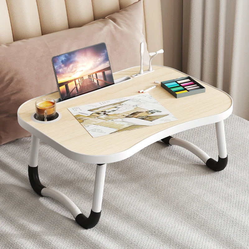Dayika Wooden Laptop Bed Tray Table With Cup Holder