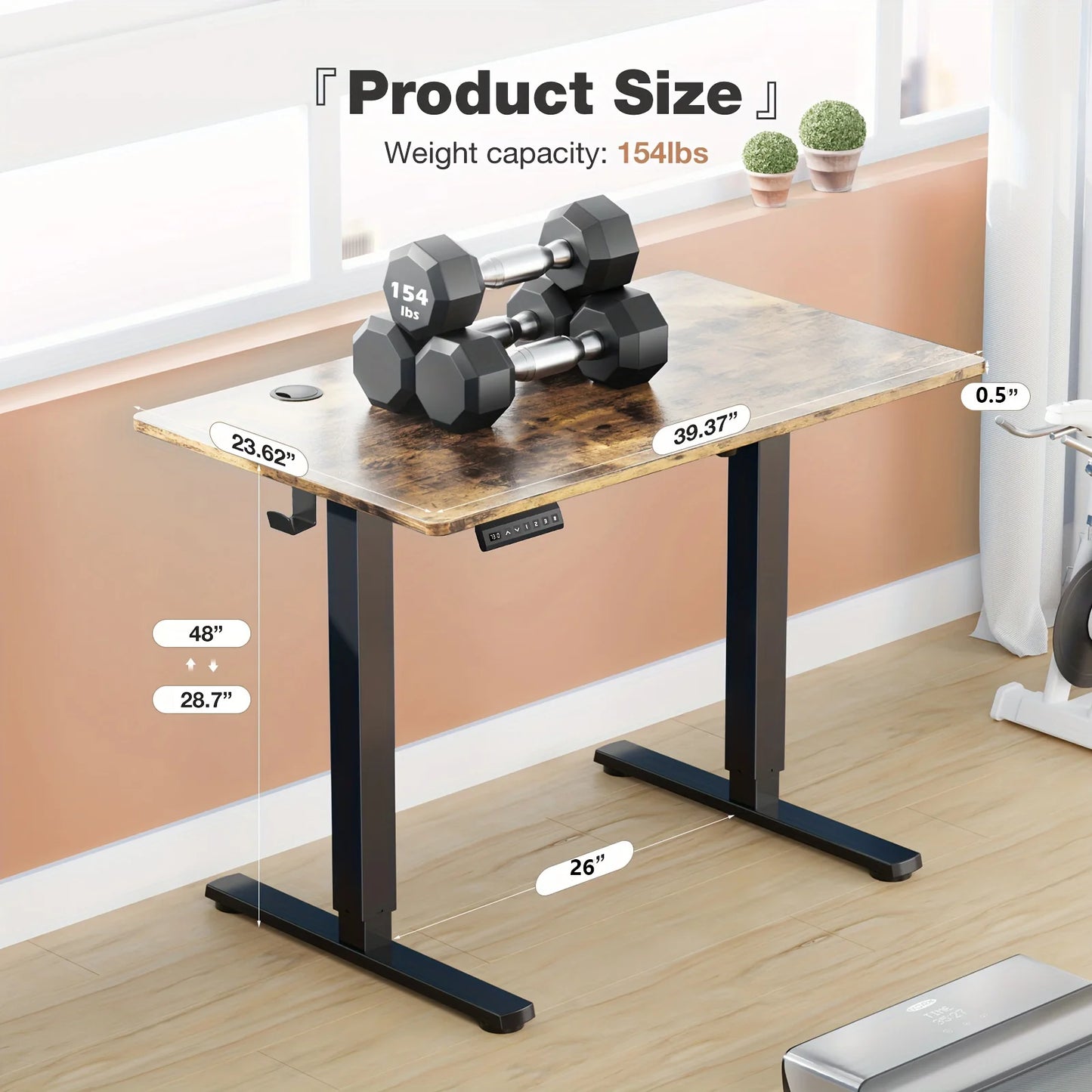 JHK Electric Height Adjustable Standing Desk Ergonomic Office Table