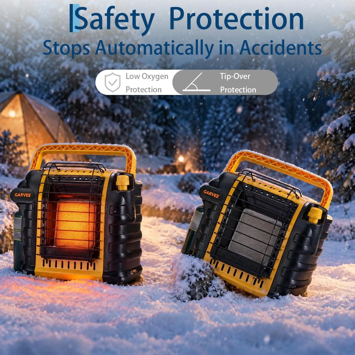 ANIXOL Portable Propane Radiant Heater with ODS Tip Over Protection