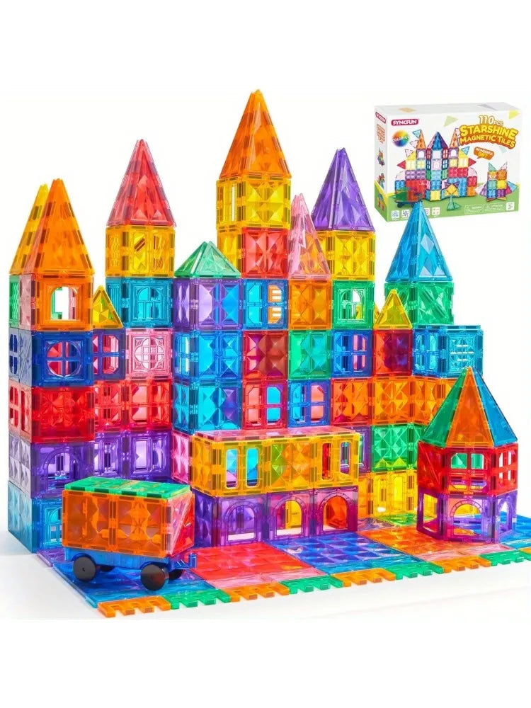 Joyfy Magnetic Building Tiles 3D Construction Blocks Play Set