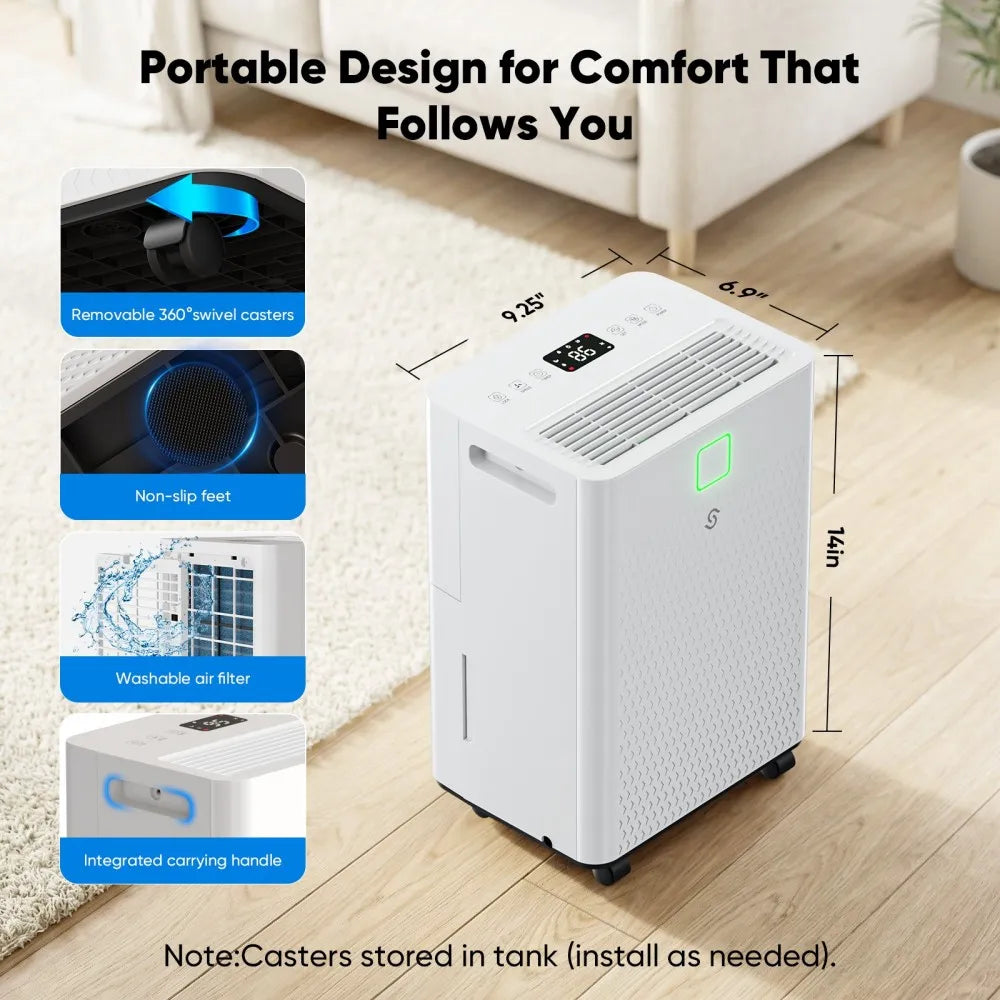 Humilabs 1600 Sq Ft Dehumidifier With Smart Control