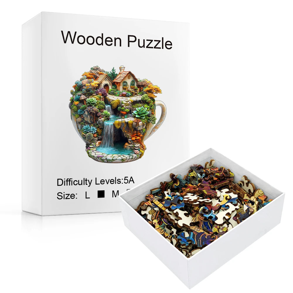 Supretty Magical Teacup Village Wooden Jigsaw Puzzle