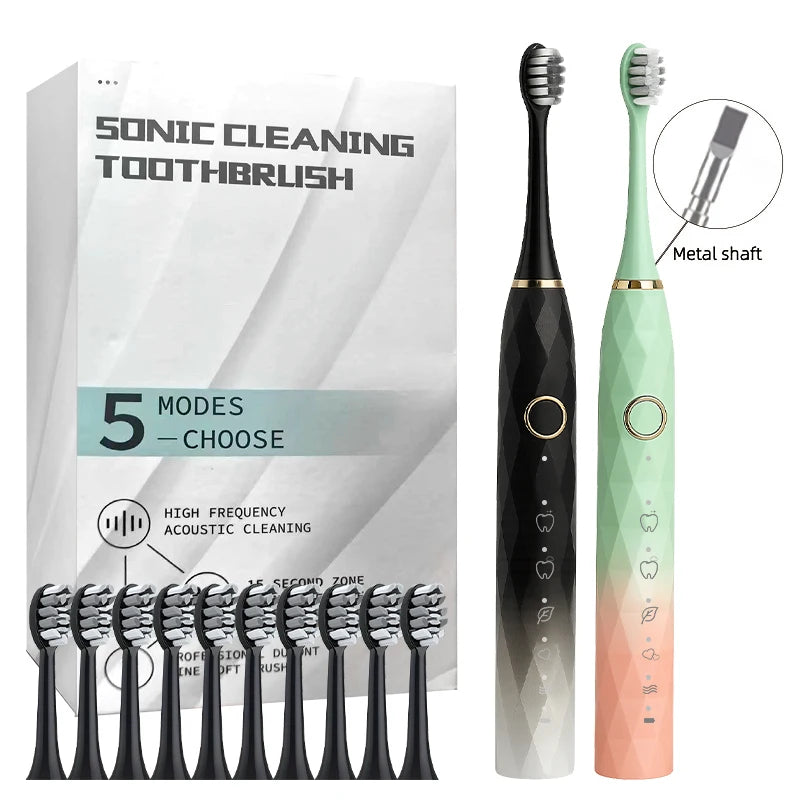 Electric Toothbrush Rotary Cleaning With Timer And USB Rechargeable Design
