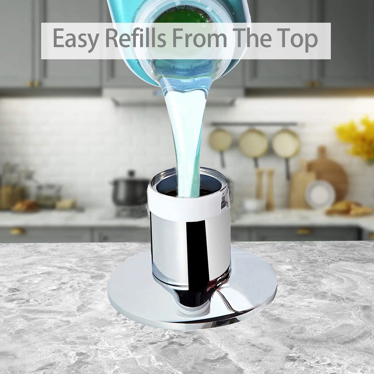 Brass Pump Liquid Soap Dispenser for Kitchen Countertops